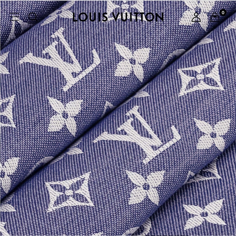 Louis Vuitton Navy and White Monogram Wrap - Picture 10 of 10